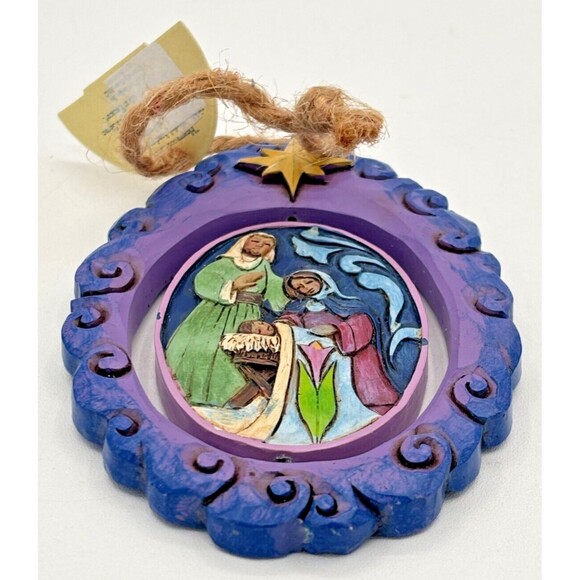 Jim Shore Heartwood‎ Creek Rotating Holy Family North Christmas Ornament 2016 - Picture 6 of 13